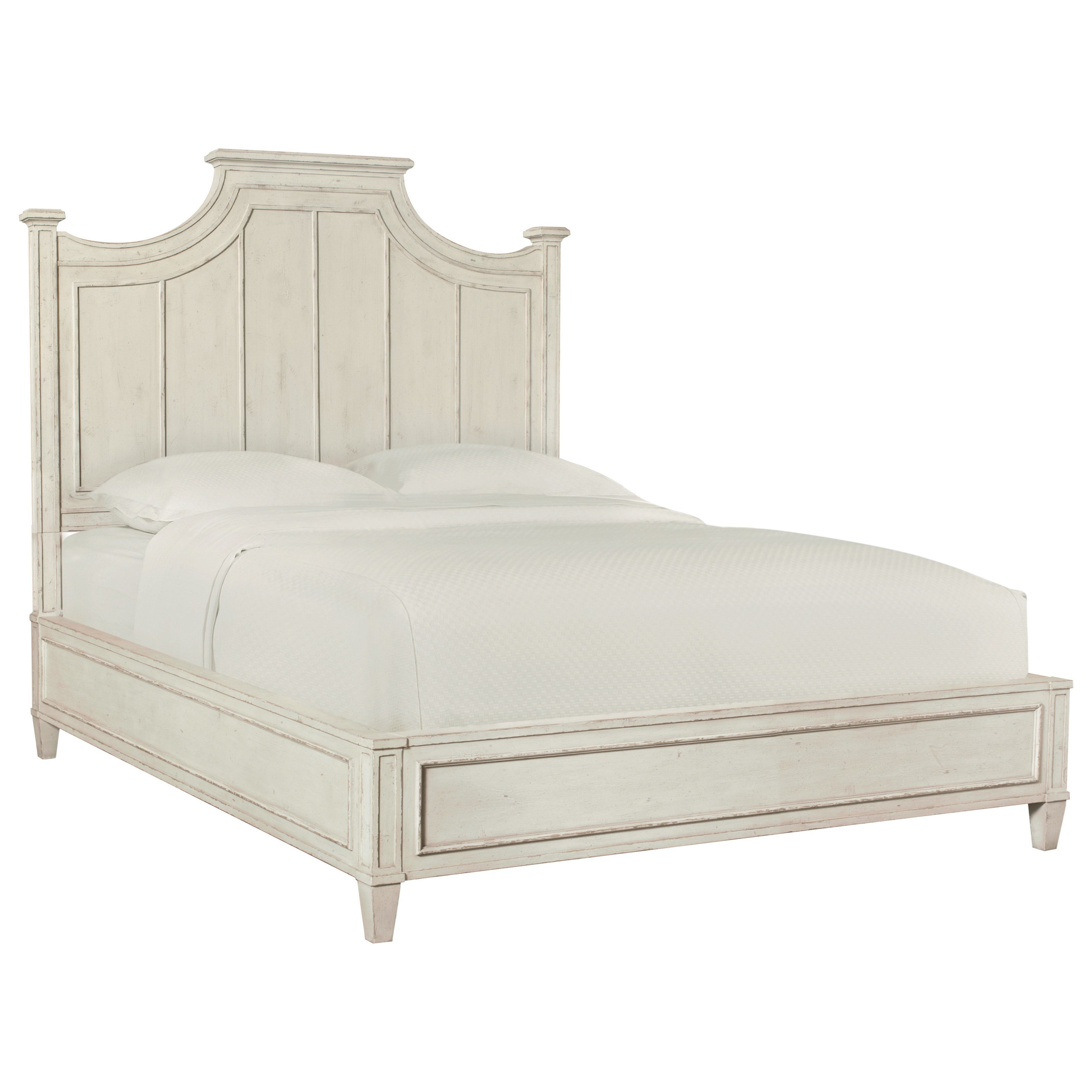 Bassett Bella Cottage King Wood Panel Bed with Weathered Finish
